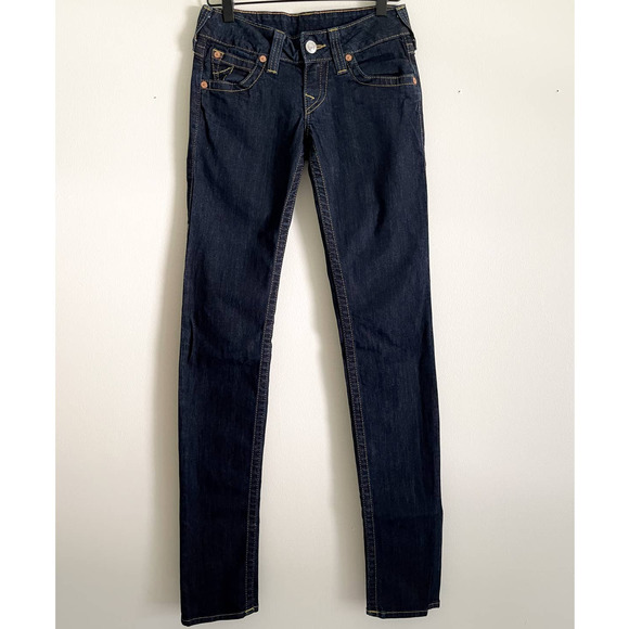 True Religion Denim - Women's True Religion Low Rise Skinny Jean 26 Dark Wash